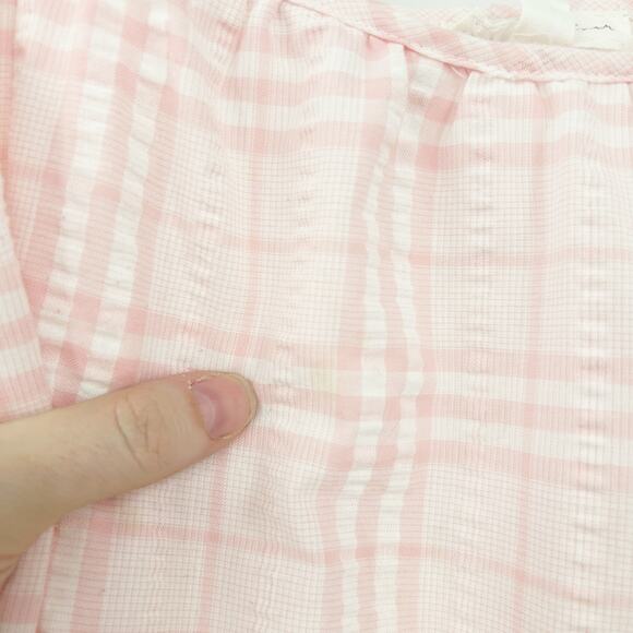 By The River Womens Colorblock Plaid‎ Sleeveless Tiered Pastel Country Dress S - Picture 5 of 10